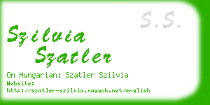 szilvia szatler business card